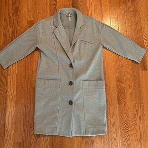 Free People Heather Gray Long Blazer